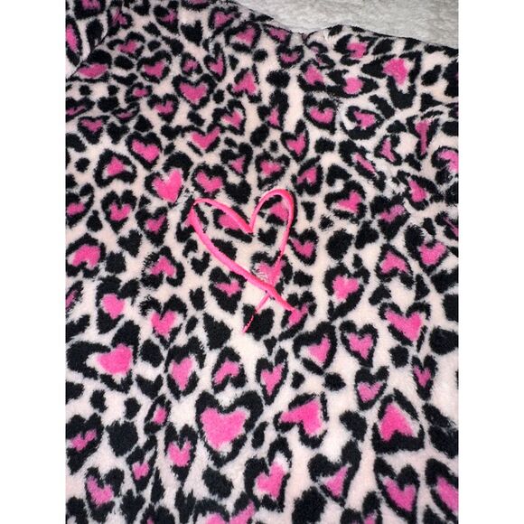 Victoria's Secret Pink Leopard Heart Print Cozy Fleece Robe‎ NWT - Picture 8 of 9
